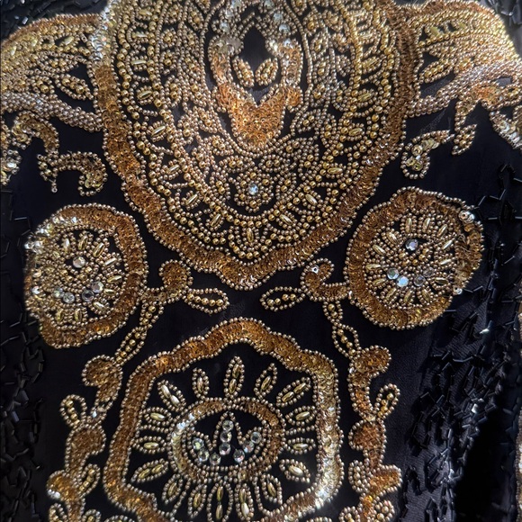 Black and Gold Embellished Top - Picture 4 of 8